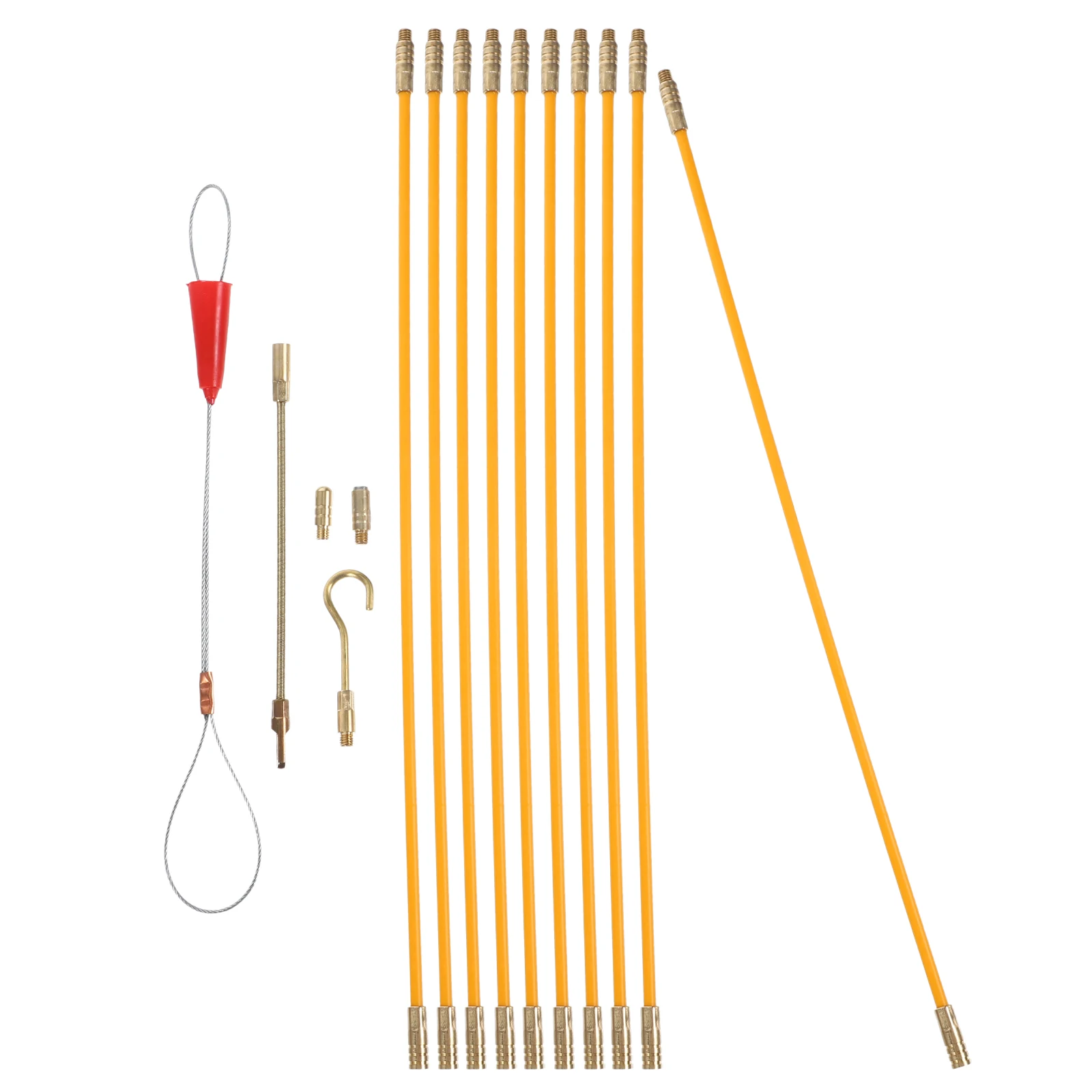 

Fiberglass Wire Running Kit 33cm Electrical Wire Pulling Fish Tape Wall Cable Puller Tool for Residential Commercial Use