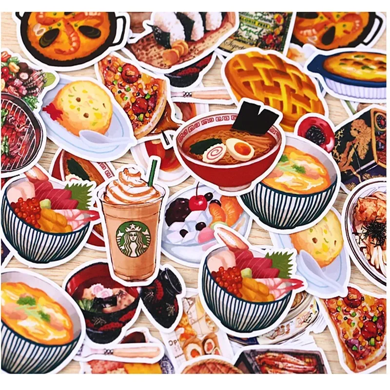 32pcs creativo carino Self-made Daily Food / Drink Scrapbooking adesivi/adesivo decorativo/album fotografici artigianali fai da te/sticks tronco