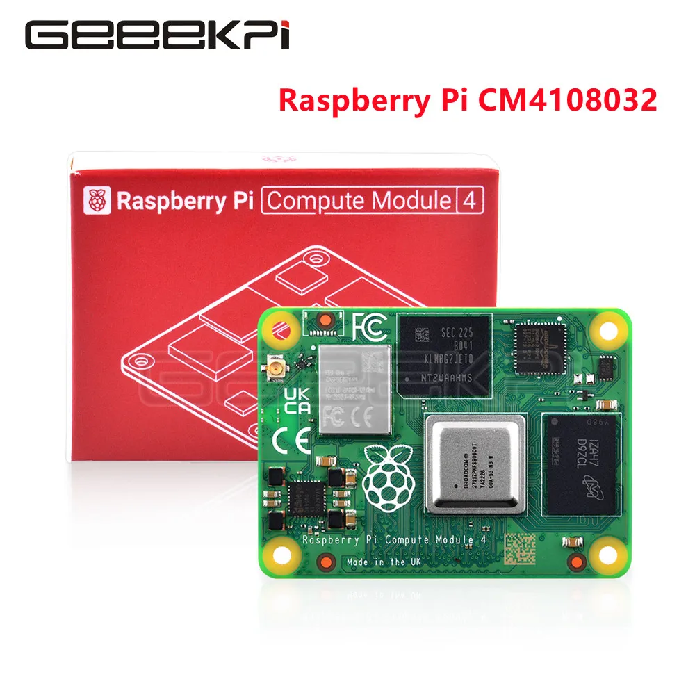 

GeeekPi Raspberry Pi Compute Module 4 -8GB RAM 32GB eMMC , 2.4/5.0GHz with Wi-Fi & Bluetooth (CM4108032)