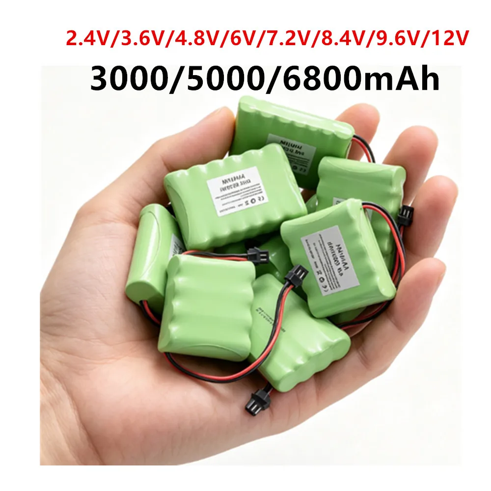 3.6V/4.8V/6V/7.2V/8.4V/9.6V/12v NI-MH Battery 3000mah 5000mah 6800mah Remote control RC Electric toys car boat AA Ni-MH Bateria