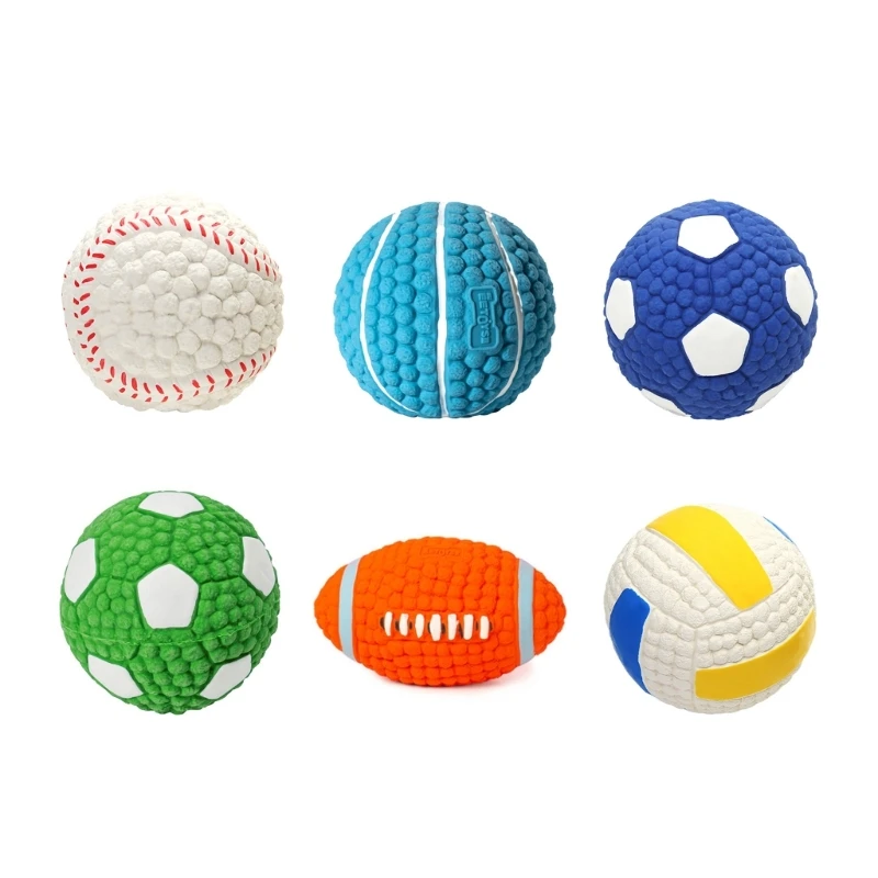 2024 New Dog Toy Squeak Balls for Small & Medium Dogs Sound Toy Dog Chew Toy Latex Chew Toy for Small Medium Dogs Teeth