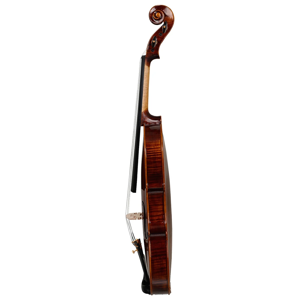 4/4 Violin Handmade Spruce Panel Maple Violin with Hygrometer Square Box Spruce Panel Maple Back Panel Violin Instrument