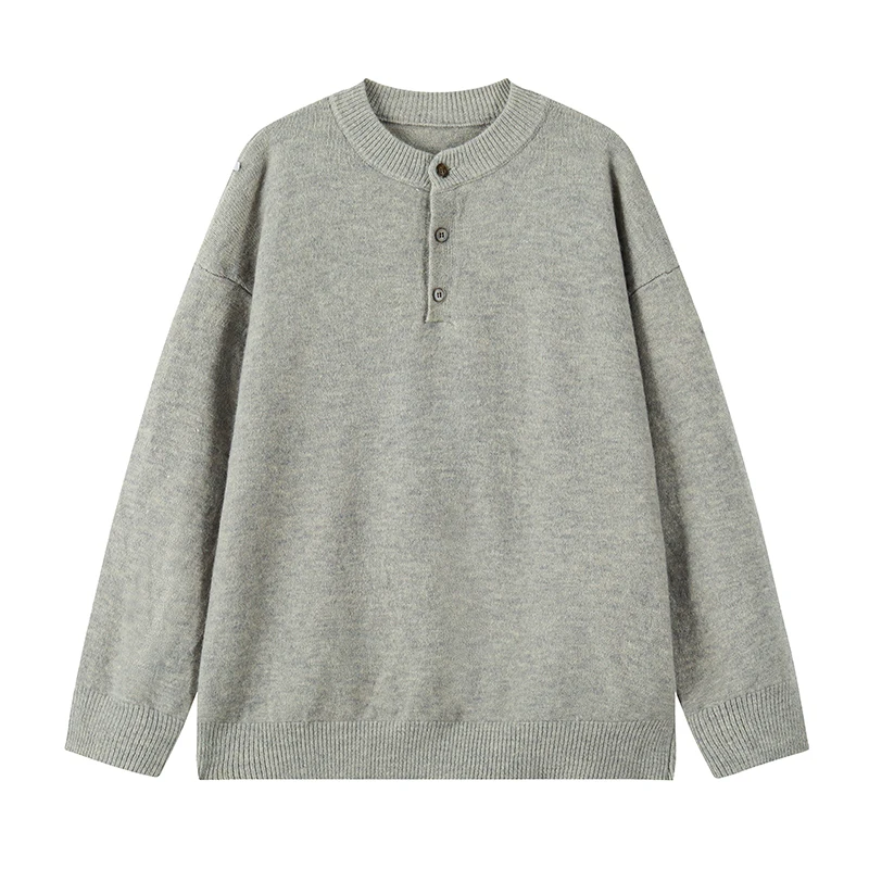 M-XXXXXL Plus Size Mens Long Sleeve Sweater Shirt Button Down Long Sleeve Plain Color Casual Streetwear Clothing Tops Men 5XL