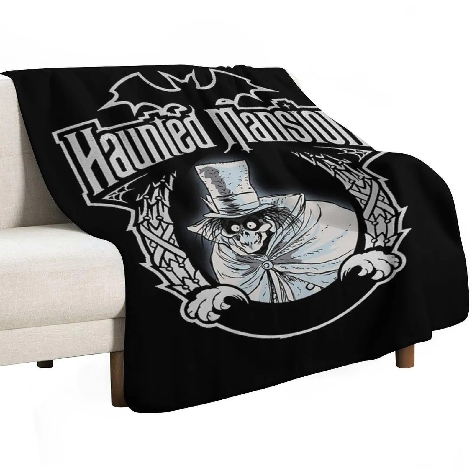 Halloween Haunted Hatbox Mansion Ghost Horrorr Throw Blanket Multi Purpose Soft Warm Blanket for Home Travel