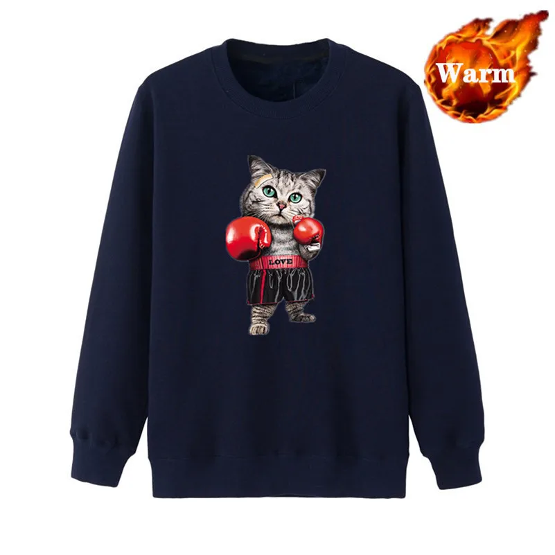 Men Autumn Print Sweatshirts Vintage Large Size O-Neck Tops Woman Autumn  Pullovers Thick Warm Sweatshirts Plus Size Tops M-6XL