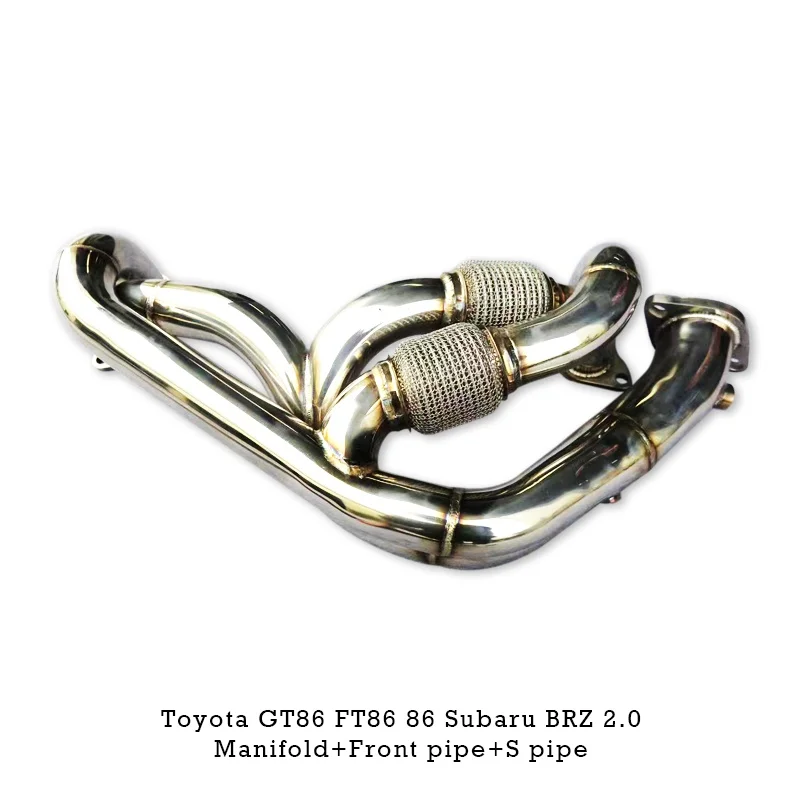 The first section of plantain Exhaust manifold Front pipe S pipe For Toyota GT86/FT86/86 2.0 2012-2019 Stainless Steel High Perf