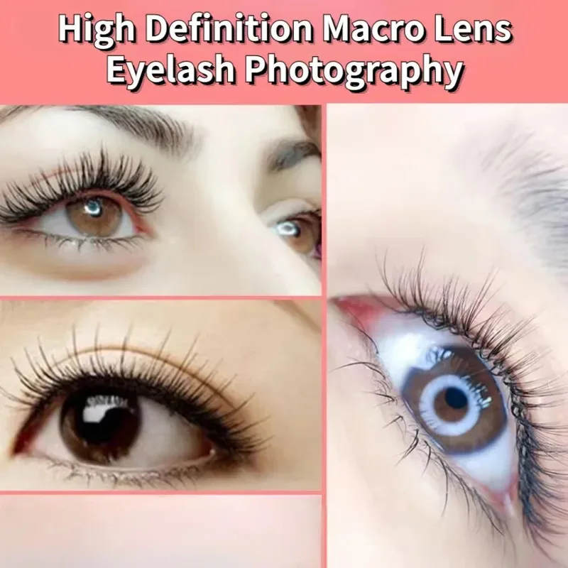 Портативный 15-кратный телефон, макрообъектив, заполняющее кольцо, свет, стеклянная лупа для ресниц высокой четкости для захвата ювелирных изделий, вышивки бровей