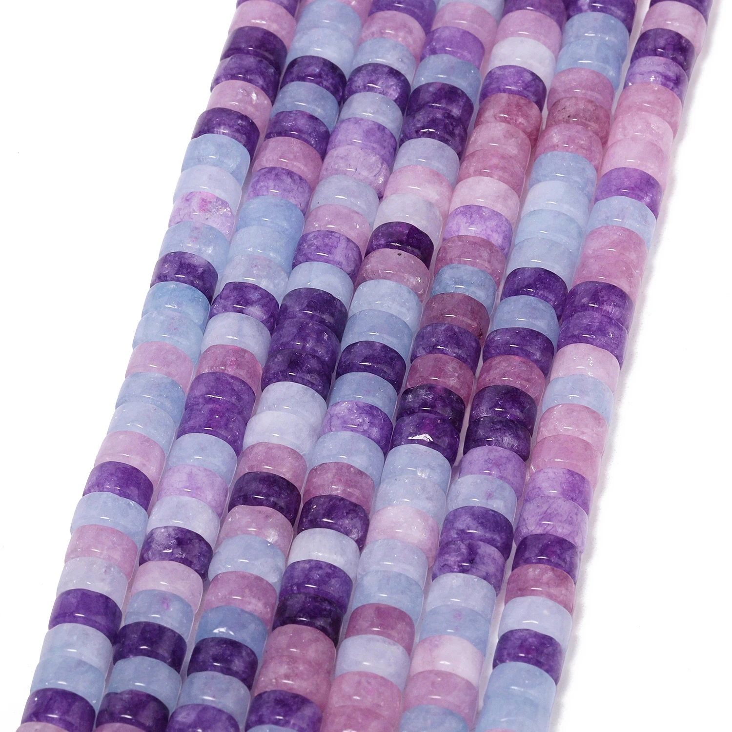 4x7mm Column Mix Natural Stone Amethyst Aquamarine Beads Cylinder Loose Beads for Jewelry Making DIY Bracelets Necklace