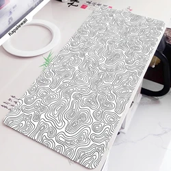 Big Gaming Mouse Pad Black And white Line Gaming Large Mouse Pad XXL Gamer Mouse Mat Office Table Carpet Gaming Mats 900x400mm