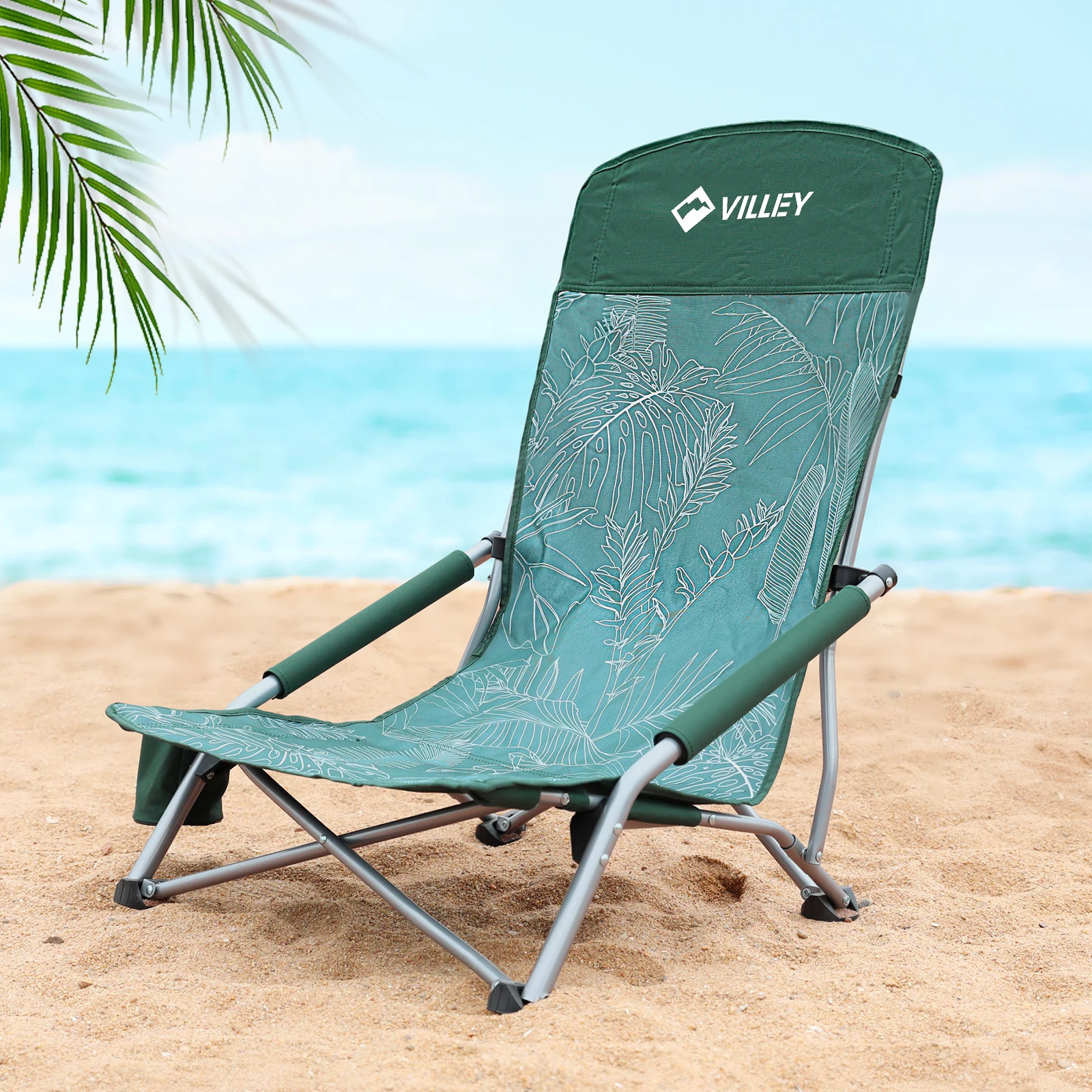 Villey Camping Fishing Folding Chair Tourist Beach Chaise Longue Chair for Relaxing Foldable Leisure Travel Furniture Picnic