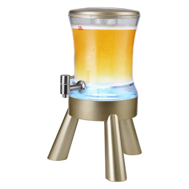 Draft Beer Keg Cannon 3 Liter Bar Glowing Coke Keg