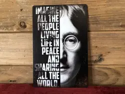 John Lennon- Imagine Lyric Tin Metal sign 8 