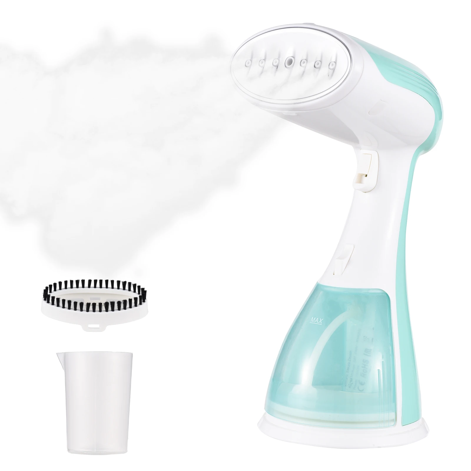 1500W Steamer Clothes Portable 2 in 1 Fabric Wrinkles Remover and Clothing Iron Fast Heating Handheld Garment Steamer with Brush