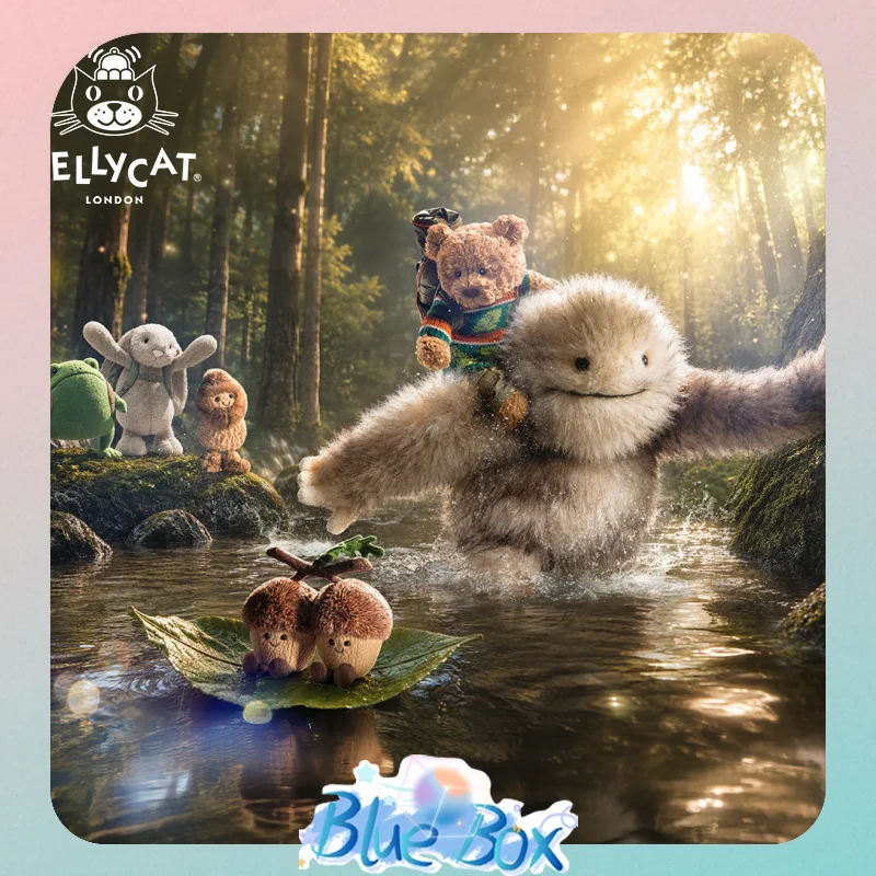 Nuevo Lanzamiento Auténtico Otoño-Invierno: Peluche Suave Jellycat Bretti Yeti del Reino Unido, Muñeco de Peluche Esponjoso, Adorno Decorativo Lindo