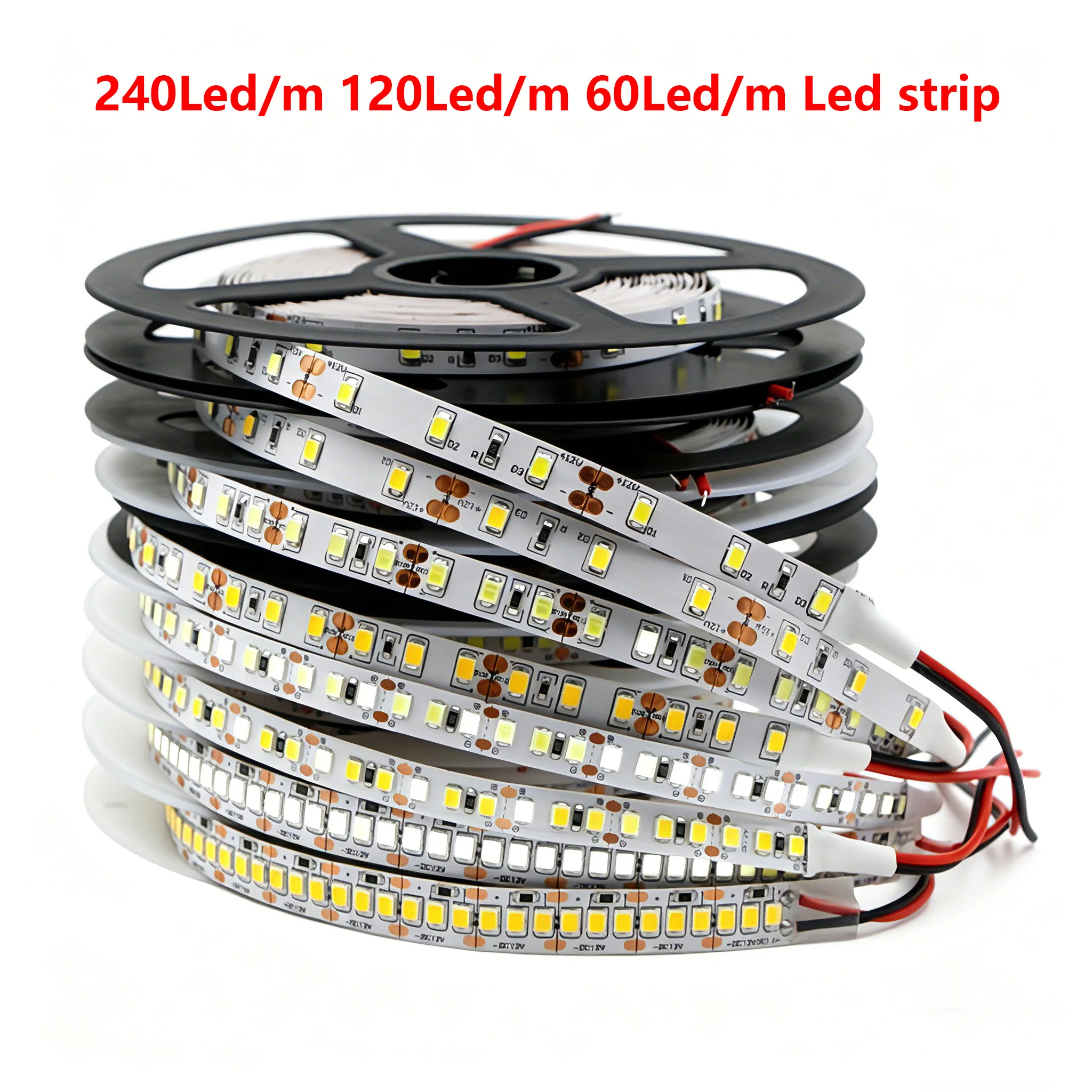 5V 12V 24V Led Strip Light SMD 2835 60/120/240 Led/m 5M Ledstrip  Not  Waterproof 5 12 24 V Volt LED Strip Tape Lamp Light