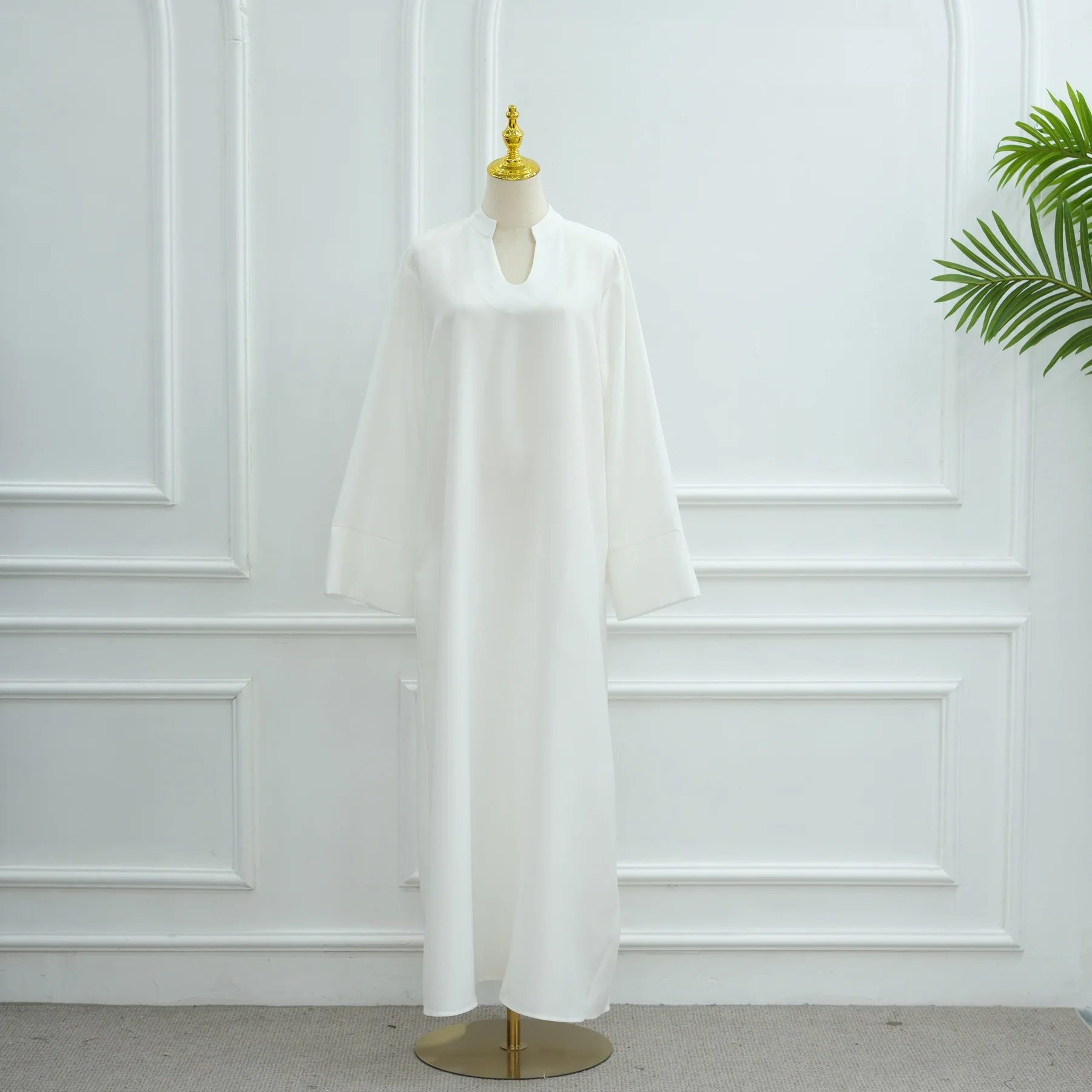 Ramadan Arabisch Muslimische Frauen Modest Kleid Elegante Eid Dubai Abaya Islam Urlaub Lose Outfit Neu Kommen Plain Türkei Kaftan Robe – Detail 21