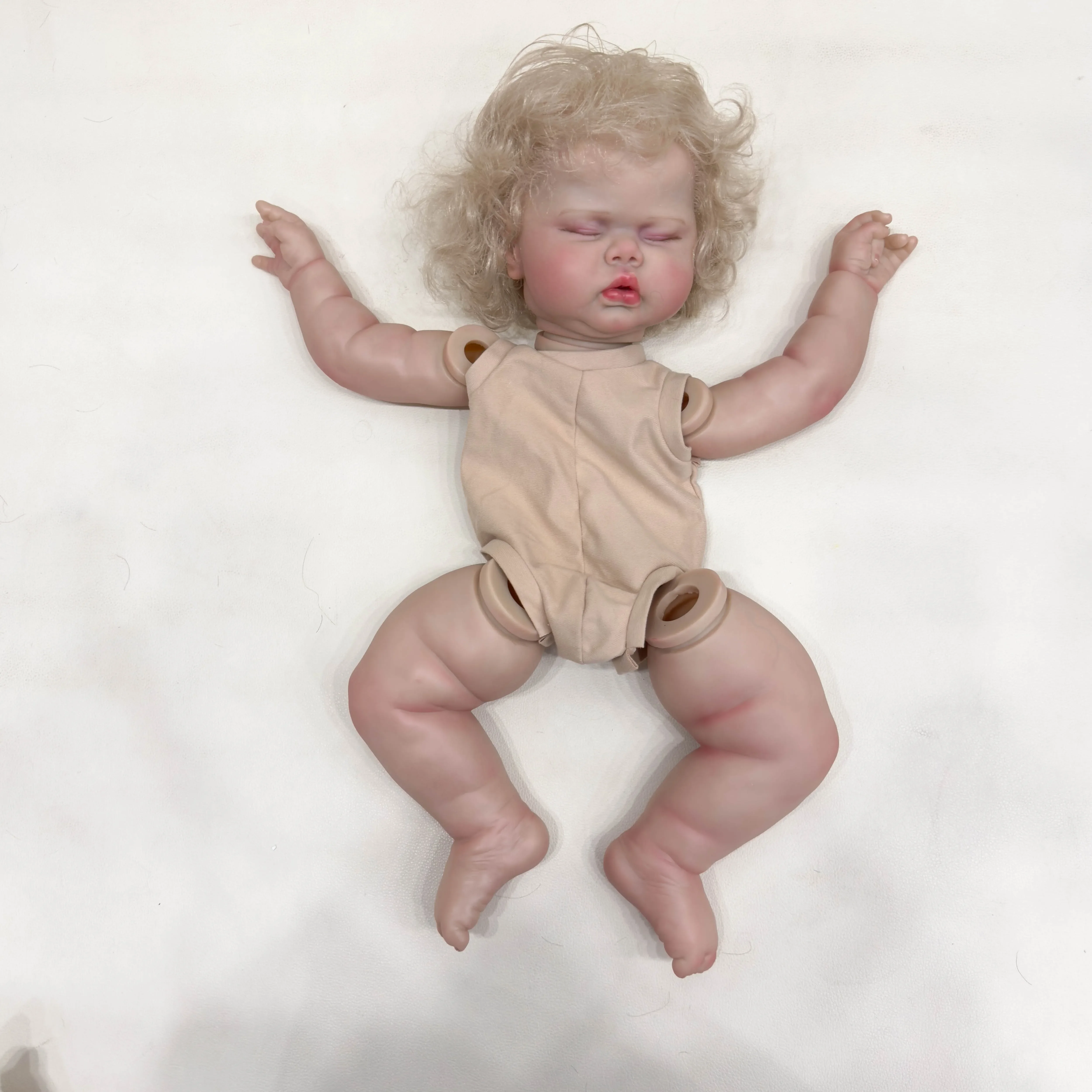 NPK 24inch pickle Lifelike Reborn Doll kit painted Doll kit Unfinished Doll parts with Hand Rooted Hair