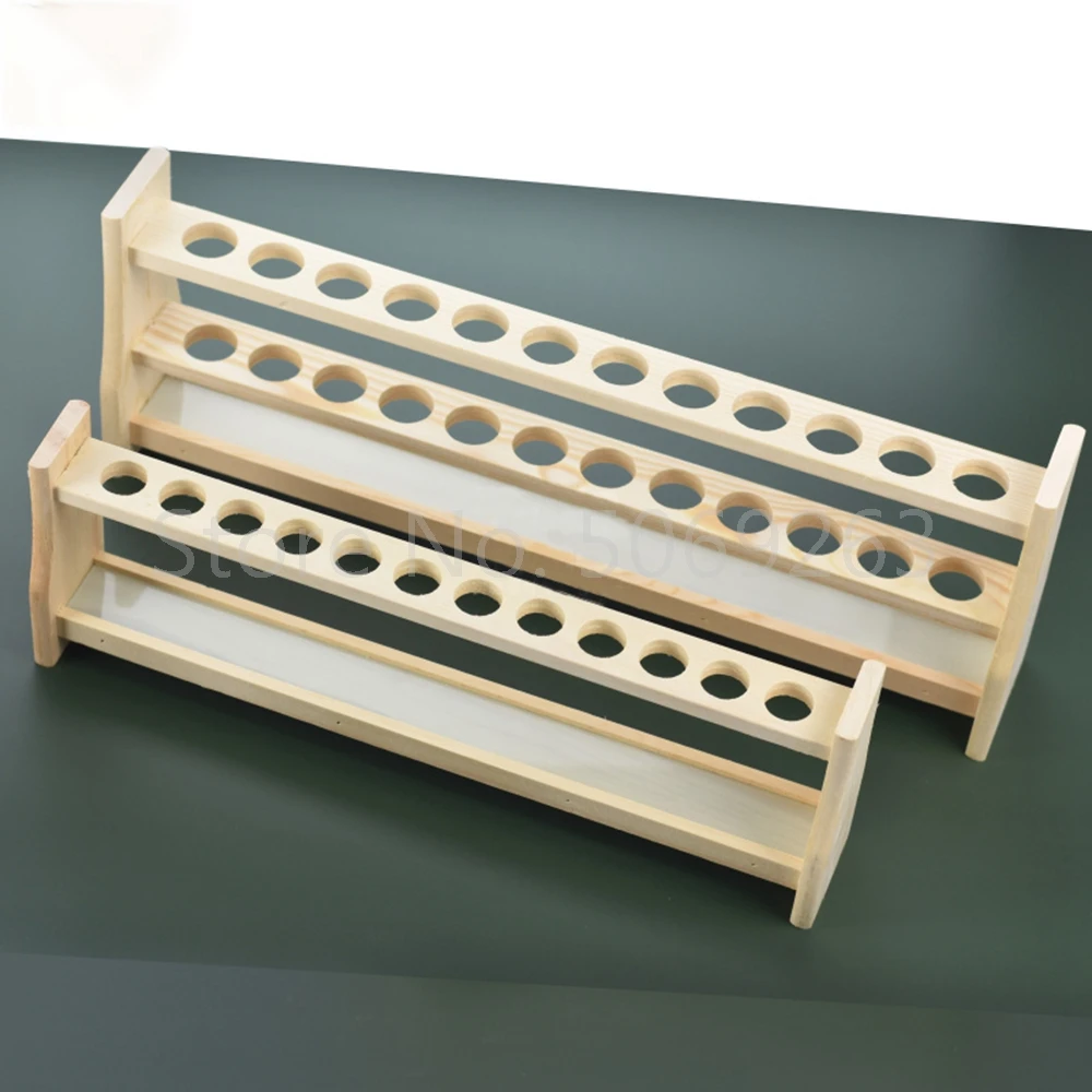 1pcs Lab Wooden test tube 10ml 25ml 50ml 100ml rack colorimetric tube rack with 6 and 12 holes