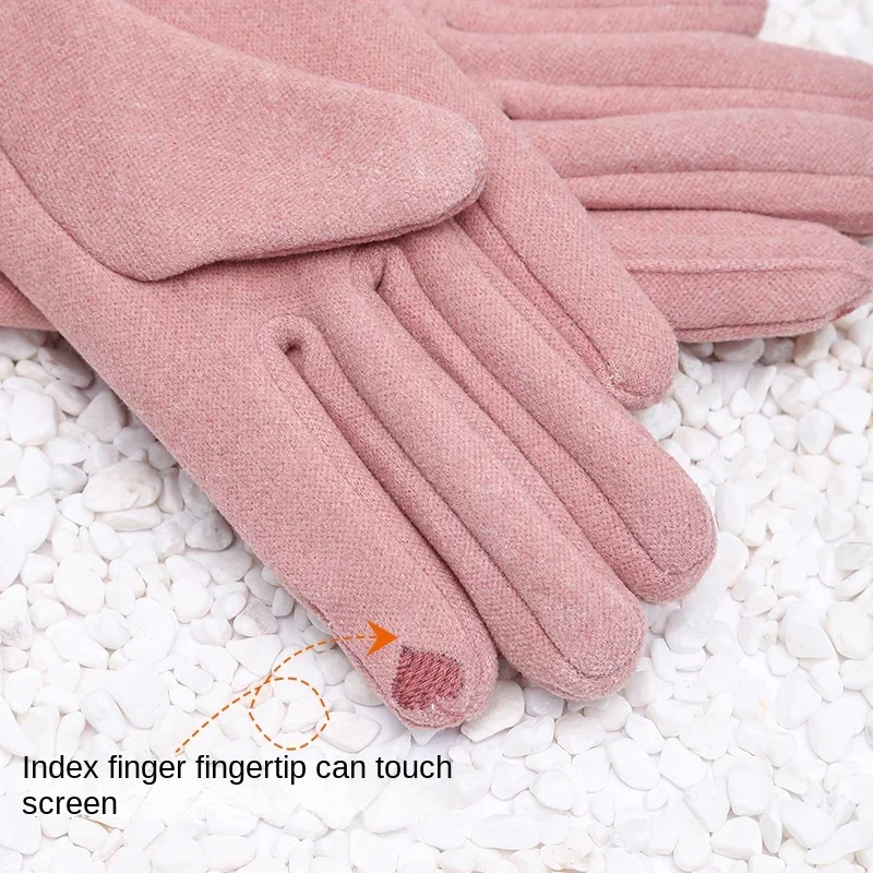 Guantes nuevos De invierno para mujer, superventas, cálidos, además De forro polar grueso, pantalla táctil, guantes De lana a prueba De viento y frío