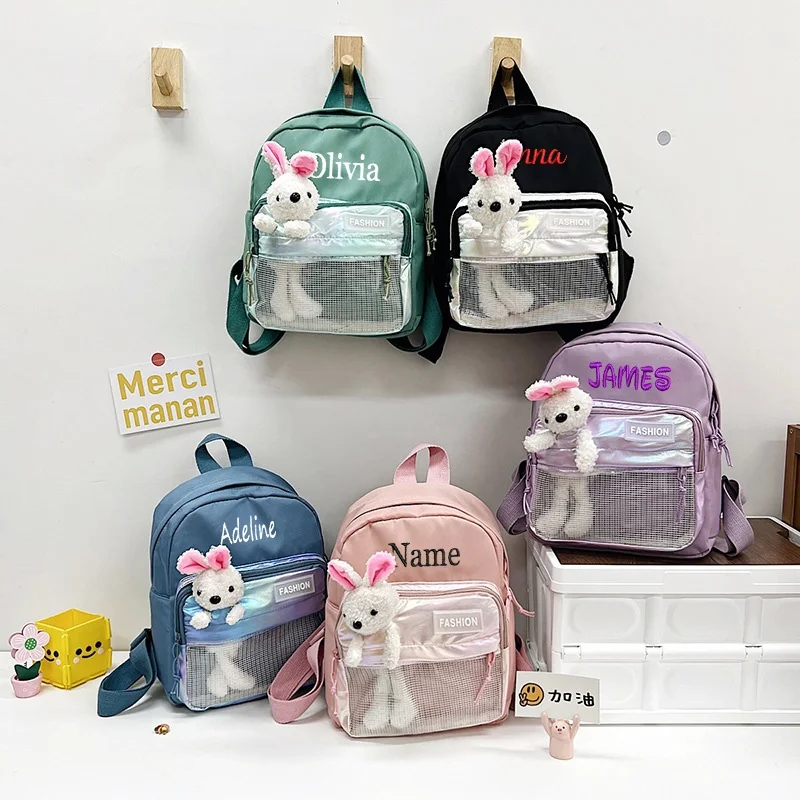 Sac à Dos en Forme de Lapin Mignon pour Femme, Personnalisable au Laser, pour l'École Maternelle, Grande Capacité, pour Enfant