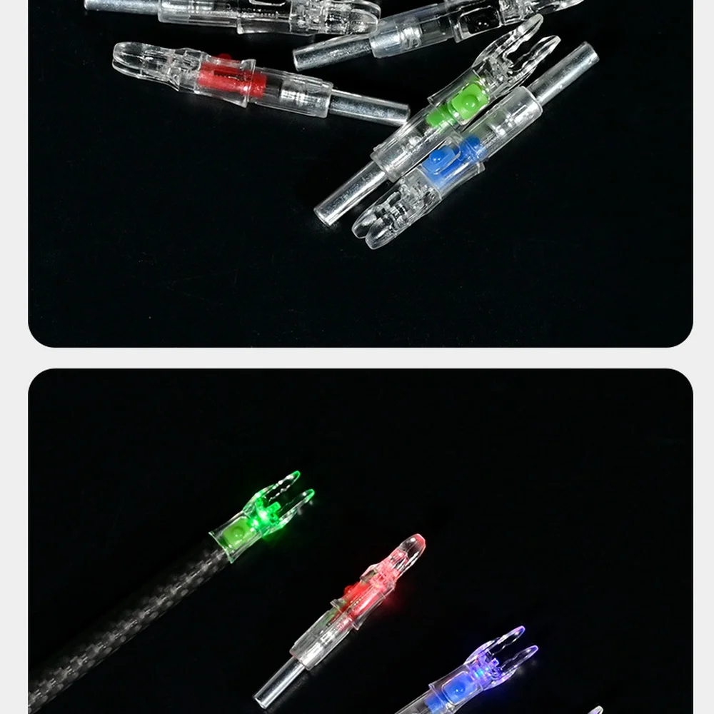 Automatic LED Light Up Nocks Tail For 6 2mm ID Arrow Shafts Archery Hunting Sport Shooting Equipment Training Accessories