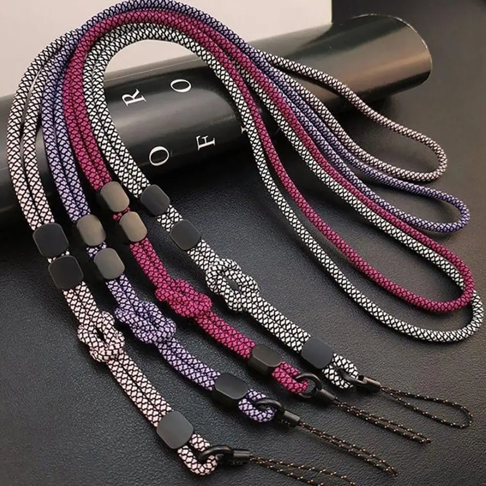 Handgeweven Mobiele Telefoon Lanyard Universele Verstelbare Afneembare Lanyard Lange Anti-Verloren Nek Hangende Ketting Voor Tweeërlei Gebruik