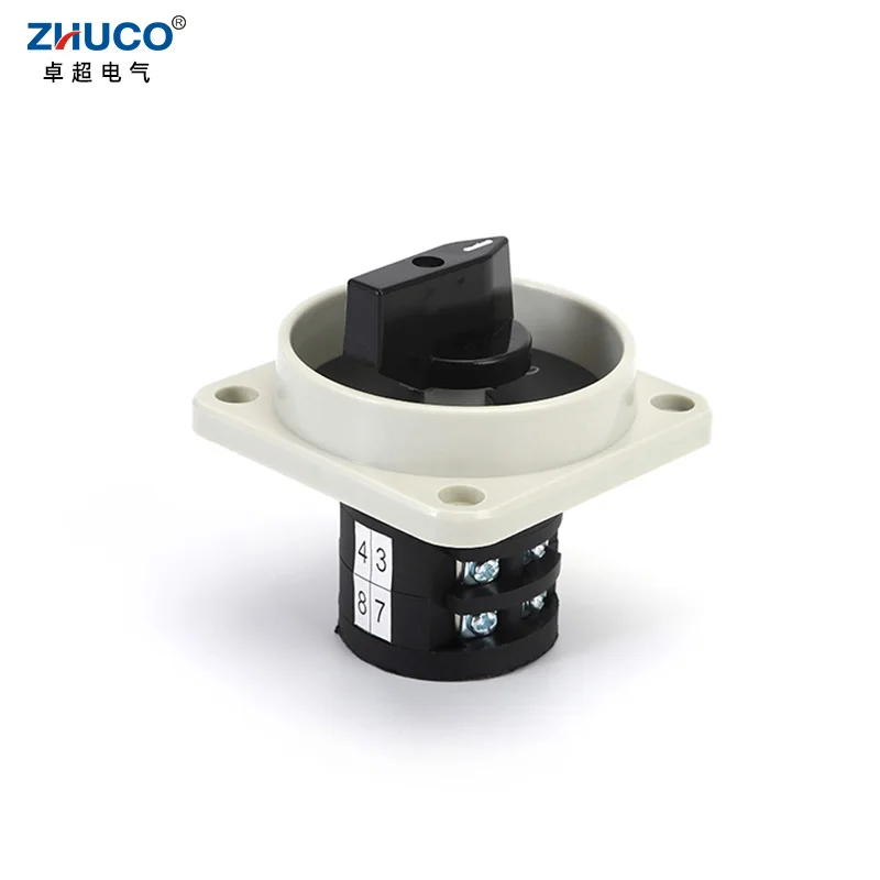 ZHUCO C180-2GS 500V 25A ON-OFF 2 Positions 8 Screw Panel Mounted Electrician Using Rotary Cam Control Changeover Switch