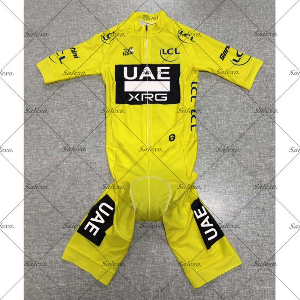 2026 UAE XRG Tour De France Jersey EMIRATES LASER CUT Skinsuit Cycling Short Sleeved Bodysuit SHORT Bike Maillot Ropa Ciclismo