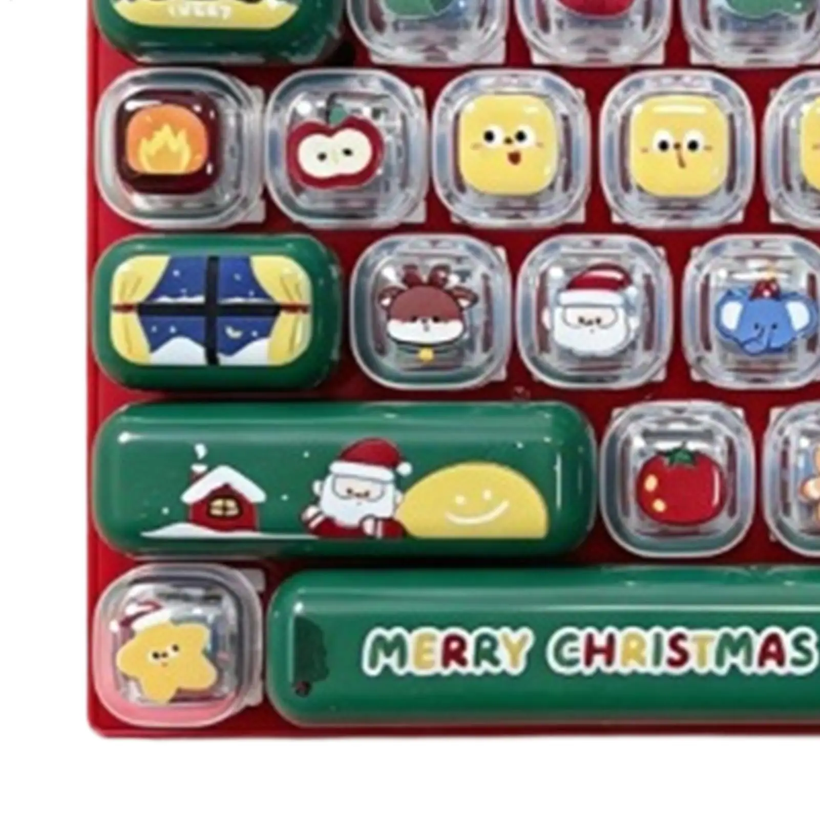 Keyboard Clicker Christmas Sensory Fidget Purse Ornament Portable Bag Ornament For Kids Teens Adults Students Travelers Home