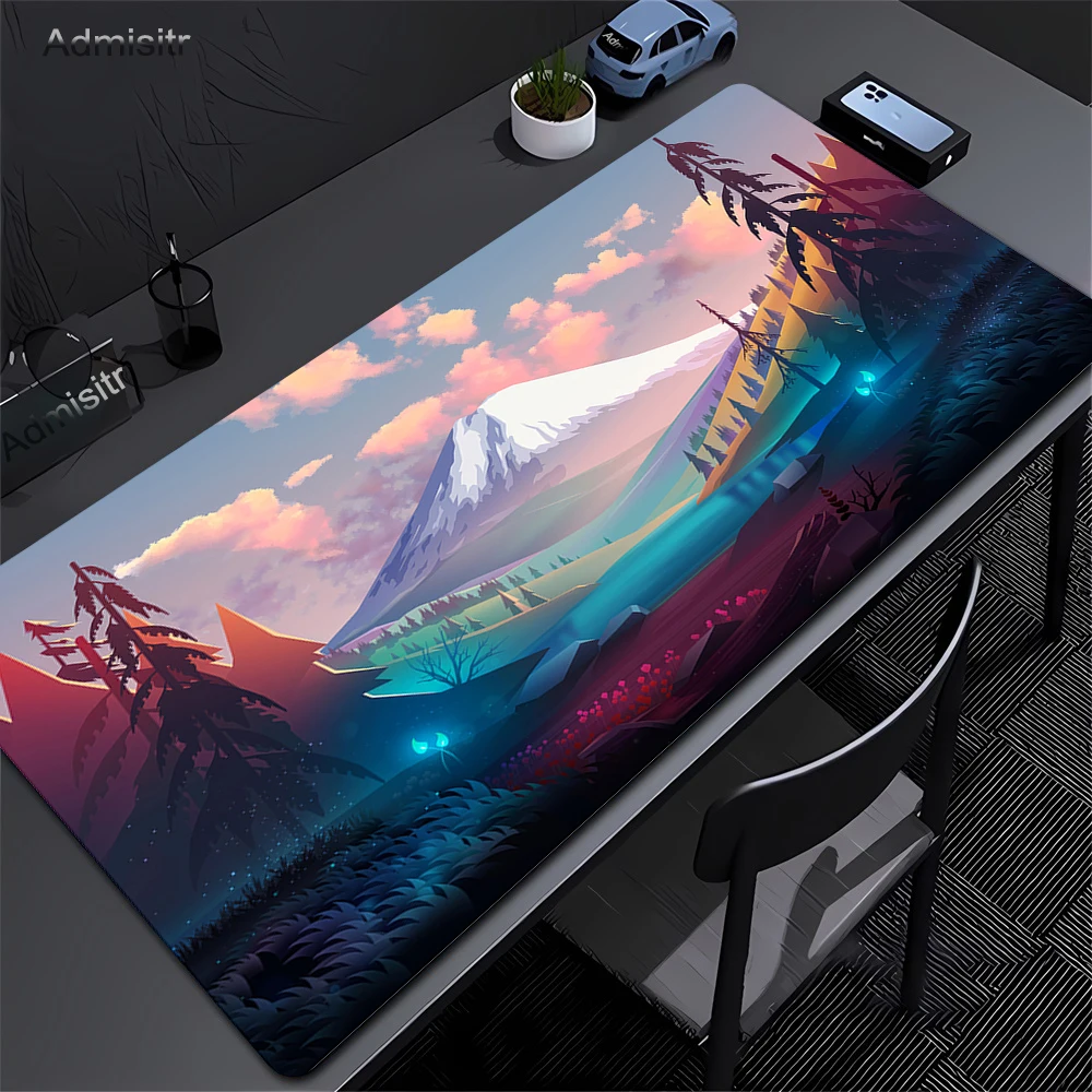 Sunset Landscape Mouse Pad Scenery Nature Mousepad XXL Natural Rubber Desk Mat Fabric Non Slip Rubber Base Desktop Mausepads