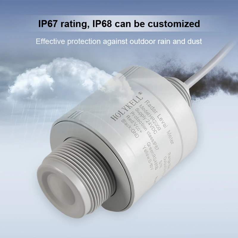 Holykell Anti-corrosion 80g Radar Water Liquid Level Gauge