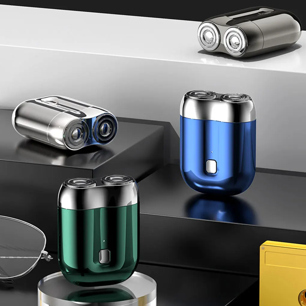 ماكينة حلاقة كهربائية صغيرة محمولة ماكينة حلاقة اللحية ماكينة حلاقة مزدوجة الرأس للرجال ماكينة حلاقة اللحية جيب ماكينة حلاقة مزدوجة جافة ورطبة