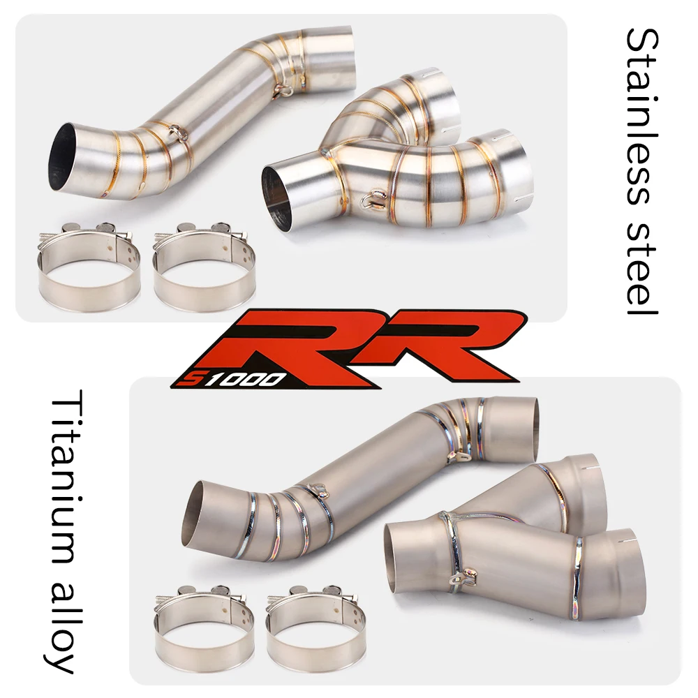 

Motorcycle modified exhaust pipe stainless steel connecting pipe S1000RR middle section 2010-2014 S1000R 2010-2016