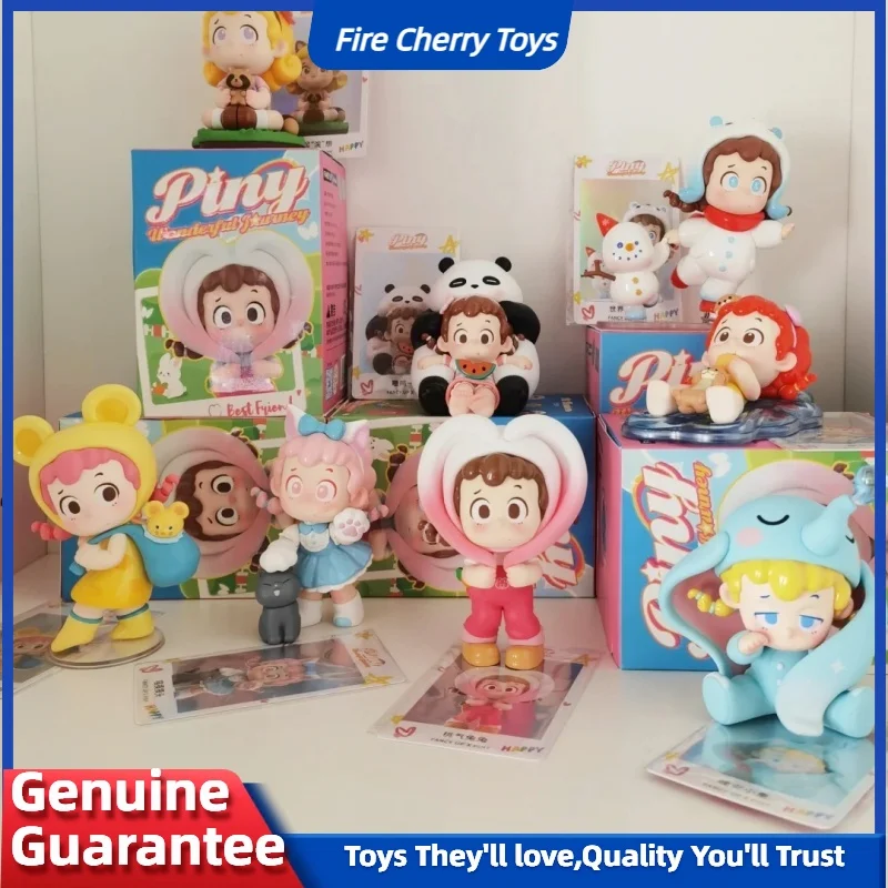 Echte Piny Wonderful Journey Series Blind Box Schattig Meisje Pop Schattig Beeldje Model Speelgoed Tafelblad Display Meisje Verjaardagscadeaus
