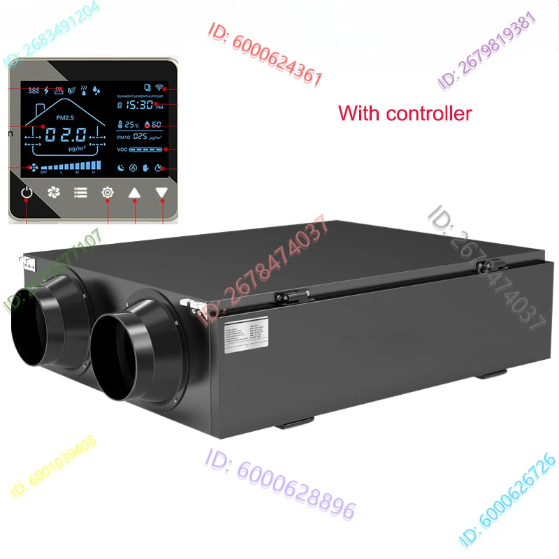 

Silent Purification Central Fresh Air Purifier System Fresh Air Full Heat Filter Exchanger Fresh Air Ventilation Fan