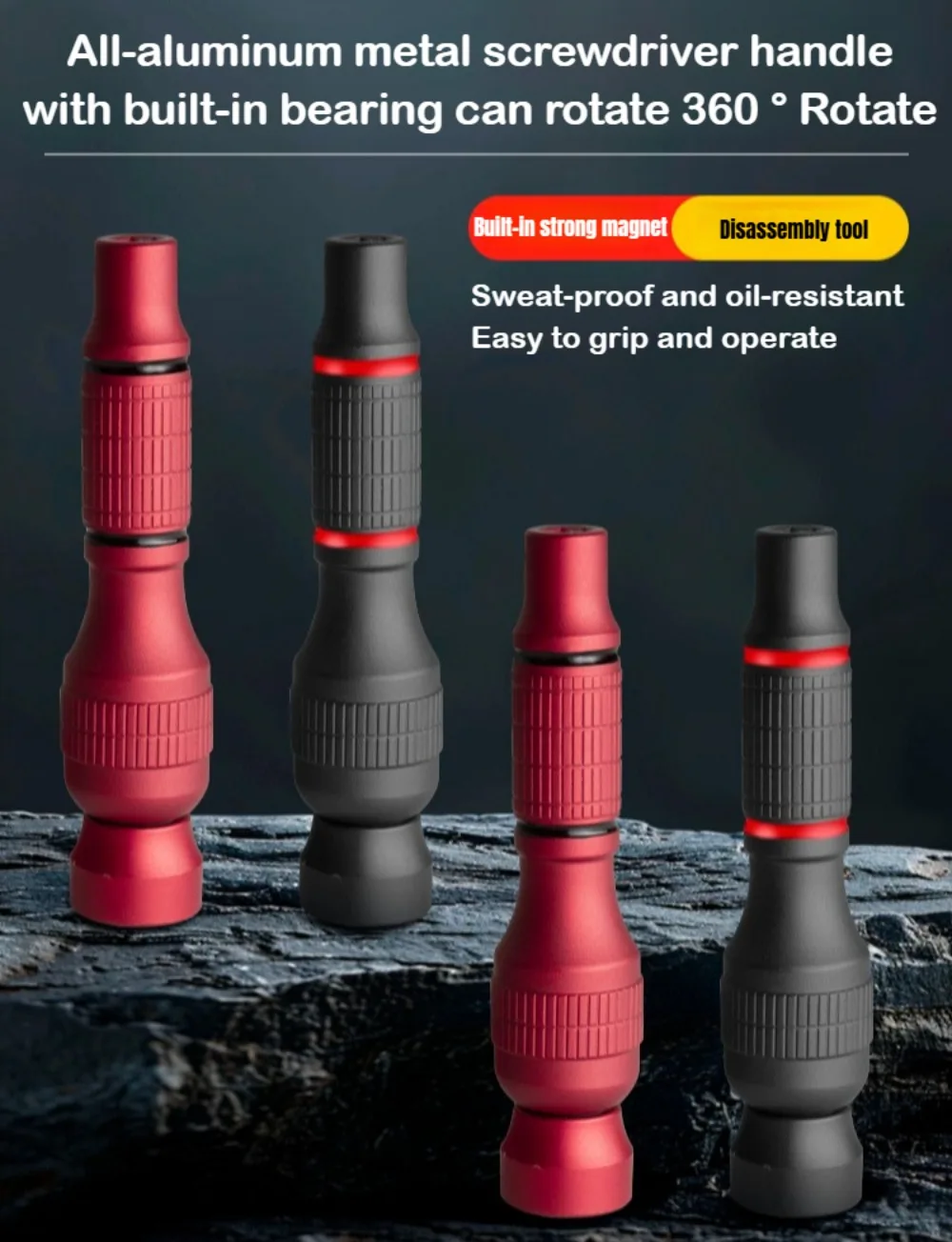 1-24PCS Präzision Aluminium Legierung Griff für Schaft 1/4 "Bits Komfortable Mini Schraubendreher 6,35mm Halter reparatur Werkzeuge Set S2 Bits – Detail 1