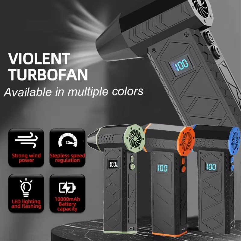 180000 دورة في الدقيقة 1000 مللي أمبير جيب منفاخ غبار مروحة توربو صغيرة قابلة للشحن عالية السرعة 52 متر/الثانية توربو مروحة عنيفة منفاخ قوي التطهير