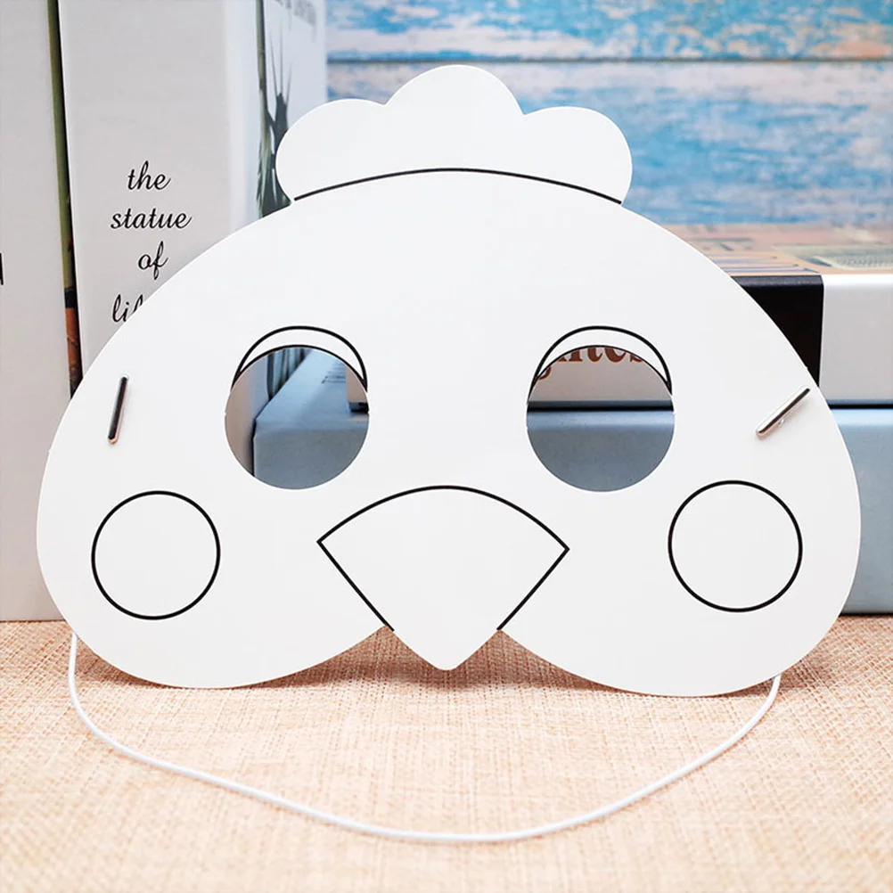 10 pièces Graffiti masques artisanat d'animaux bricolage découpé papier à peindre enfants amusant dessin animé tigre Lion Dragon chiot masques jouet