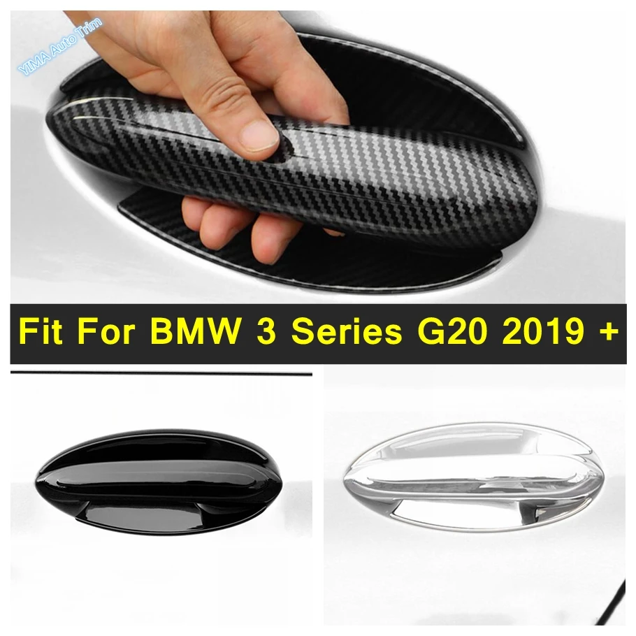 

Fit For BMW 3 Series G20 2019 - 2024 Auto Outside Door Handle Cover Trim Chrome / Black / Carbon Fiber Look Exterior Accessories