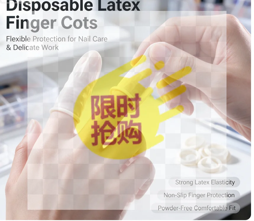 【HBA】10/50/100/200/300PCS White Disposable Finger Cots Gloves Dust-proof Anti Slip Multi-purpose Durable Finger