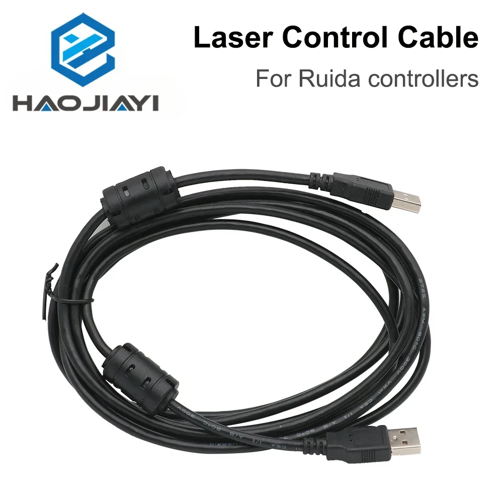HAOJIAYI Ruida RDC6445G/S RDC6332M RDC6442S RDC6432 CO2 Kabel Pengontrol Laser Kabel Ekstensi USB Sekrup Adaptor Kabel Daya