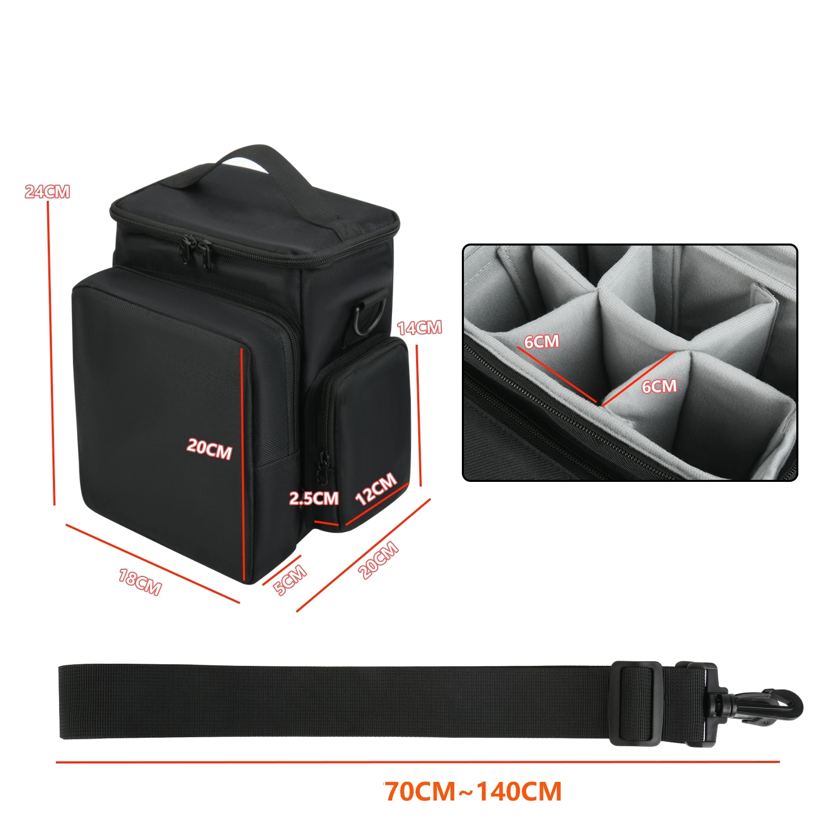 Storage Bag For JBL WIRELESS MICROPHONE Dust And Dirt Resistant Large Capacity Black Carrying Case