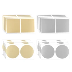 Pegatina de 50 piezas para rascar, 50x50mm, redonda, dorada, plateada, cuadrada, en blanco, para cubierta de postales, papelería, Mensaje, juego de boda