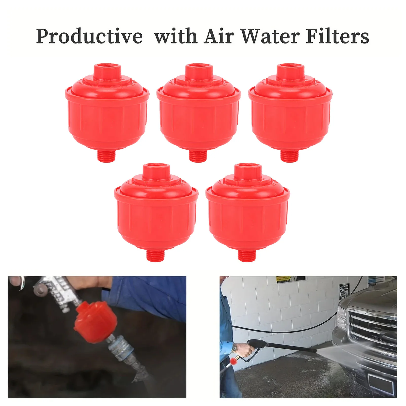 

Набор из 5 одноразовых фильтров для краскопульта (1/4 дюйма) для автомобильной, деревообрабатывающей и промышленной окраски