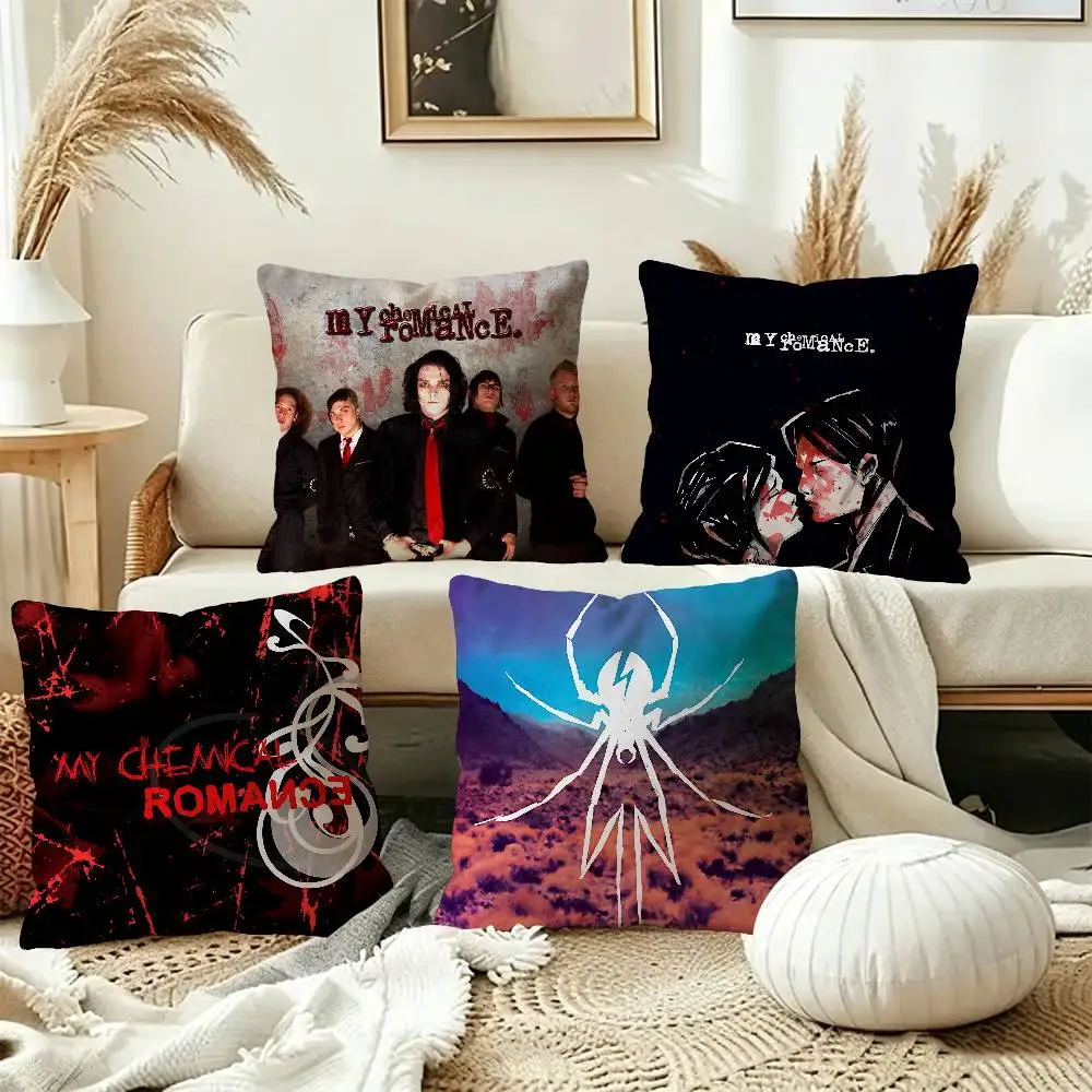 My Chemical Romance Rock Band Cushion Cover Polyester Sofa Cushions Decorative Throw Pillows Home Decoration Pillowcover
