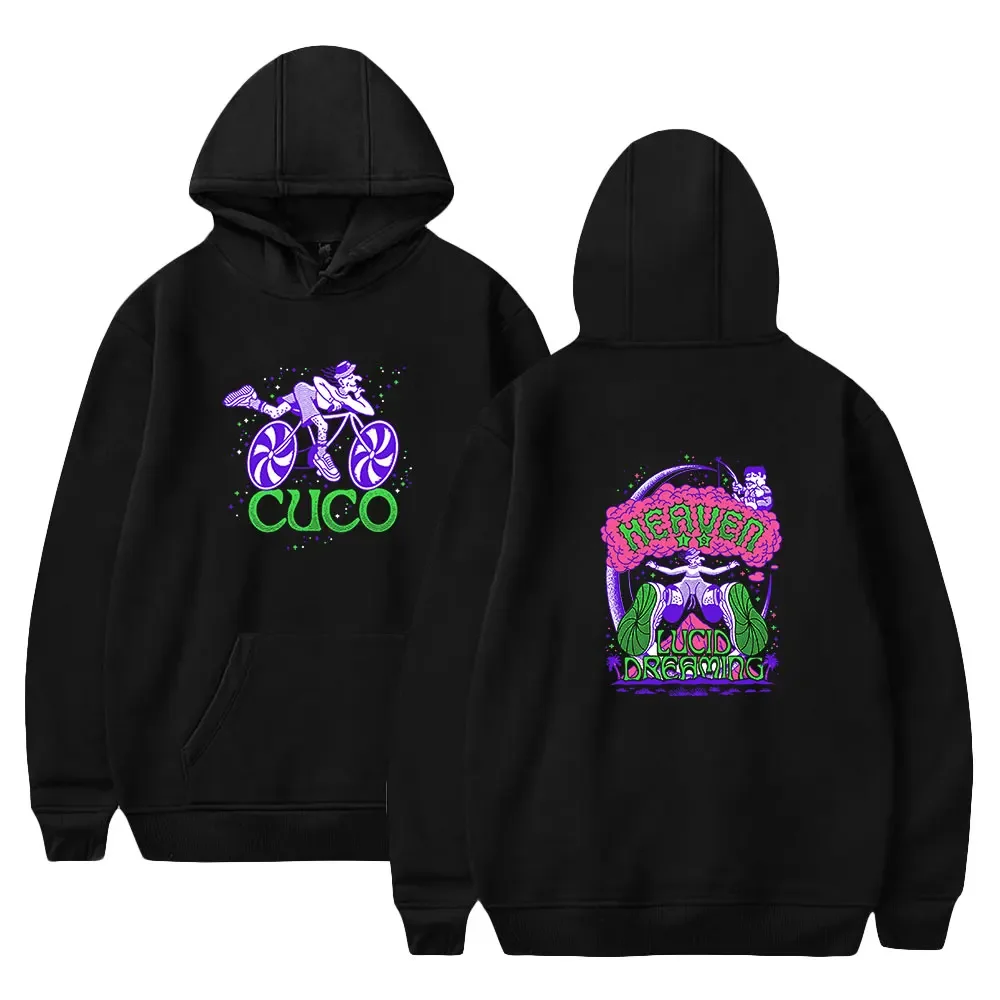 CUCO Merch Hoodie Wanita Pria, Sweatshirt bertudung wanita pria ukuran besar lengan panjang mode Harajuku pullover pakaian untuk remaja