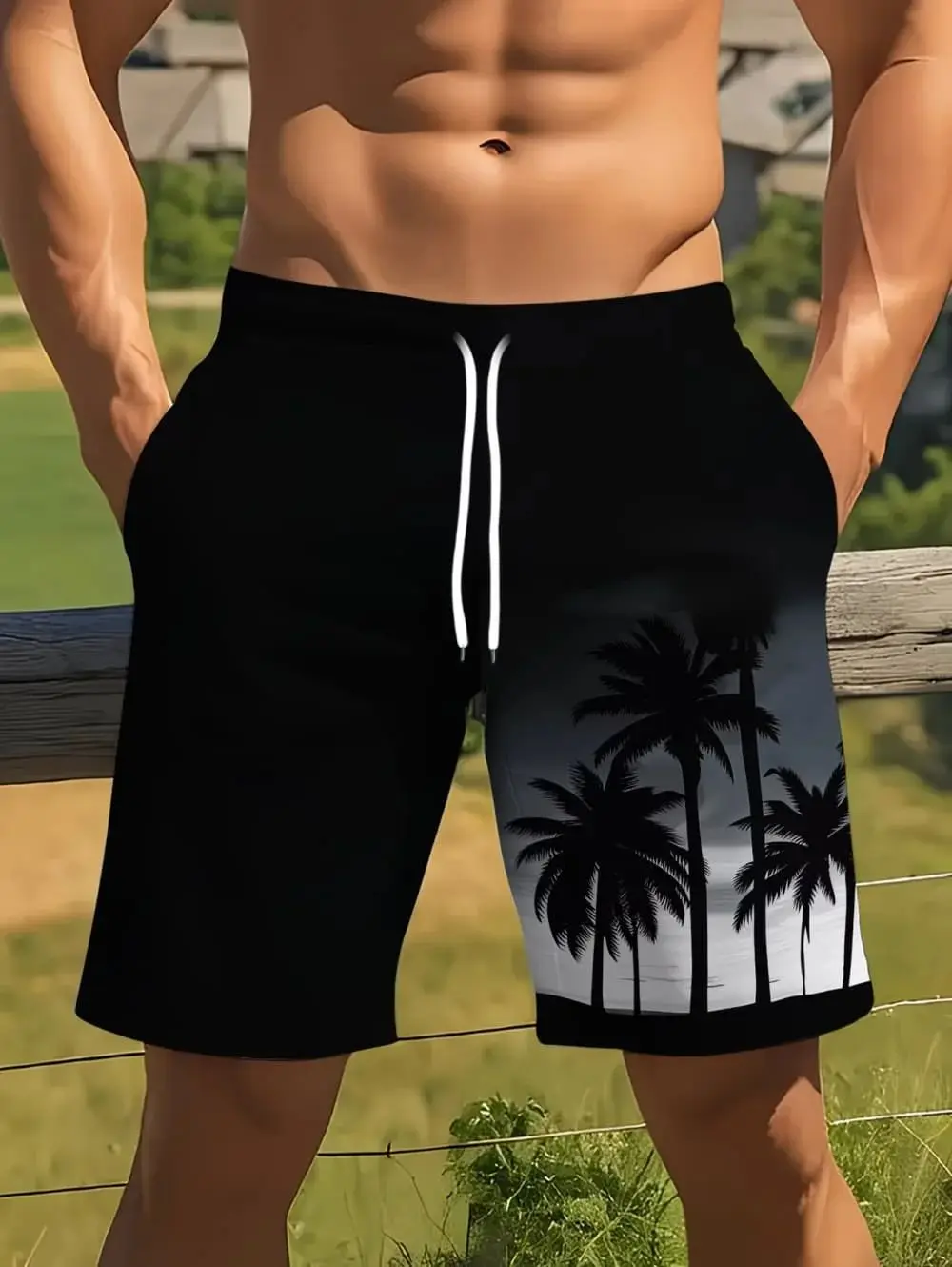 Calças de Natação Masculinas de Verão 26, Moda Praia, Shorts Havaianos Impressos em 3D, Tamanho Grande, Soltos, Secagem Rápida e Respiráveis