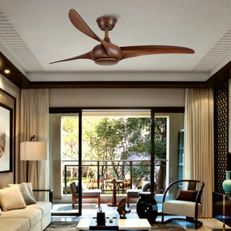 52 Inch Lamp Ceiling Fans Light with Remote Control Included 3 Color Change ABS Blade Silent Copper Motor