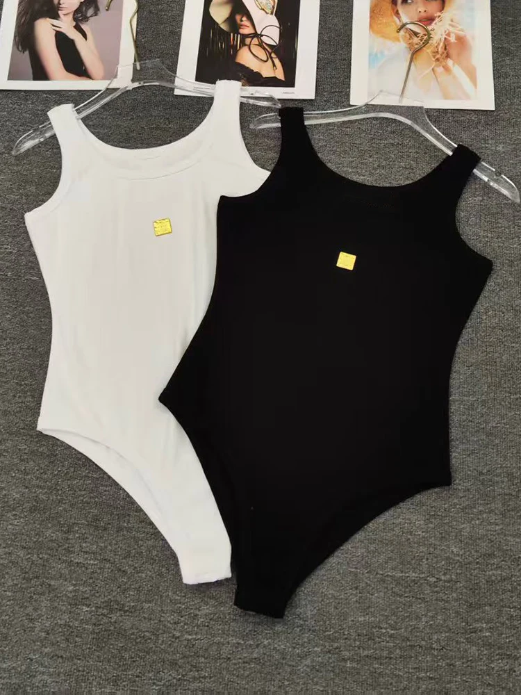 

Модная сексуальная майка без рукавов с U-образным вырезом, новая летняя однотонная тонкая эластичная блузка Joker