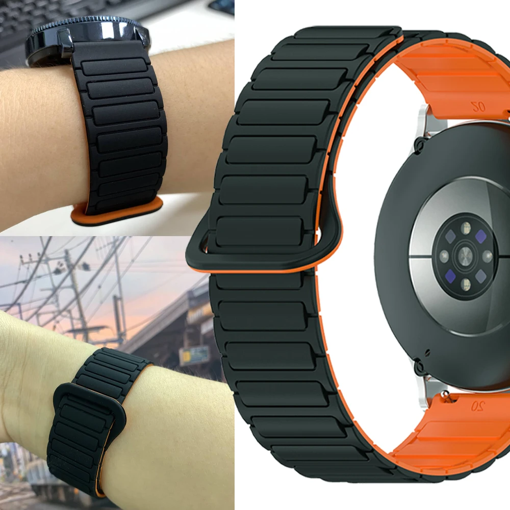 20mm 22mm cinturino morbido in silicone per Garmin Venu Sq 3 2 Vivoactive 4 5 6 braccialetto magnetico sostitutivo Forerunner 570 165 255 265 bande